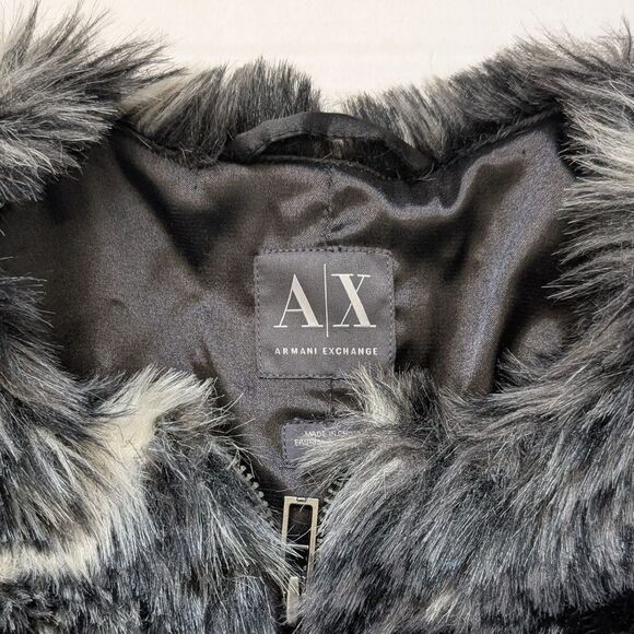 Armani Exchange A/X Faux Fur Jacket XS - Picture 2 of 3